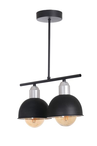 Fer Avize Elton Modern Design Bedroom - Living Room - Kitchen - Cafe Black Color 2-Piece Chandelier