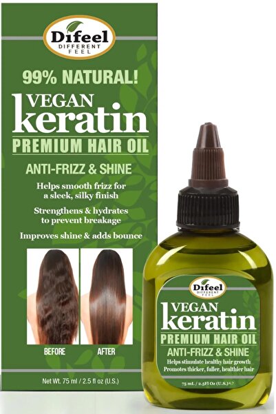Difeel Vegan Keratin Kabarma Karşıtı Saç Bakım Yağı 75ml