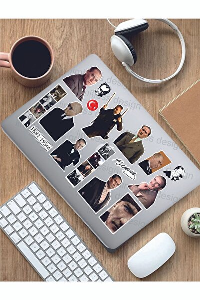 Limitless Design Mustafa Kemal ATATÜRK Temalı Laptop Tablet Defter Araba Moto...