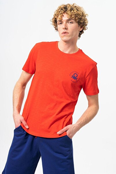 United Colors of Benetton Ανδρικό μπλουζάκι Benetton Bnt-m099-r-23y