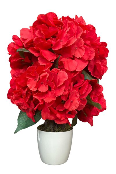 YAPAY ÇİÇEKÇİNİZ Artificial Hyacinth Tree in White Pot 40 cm