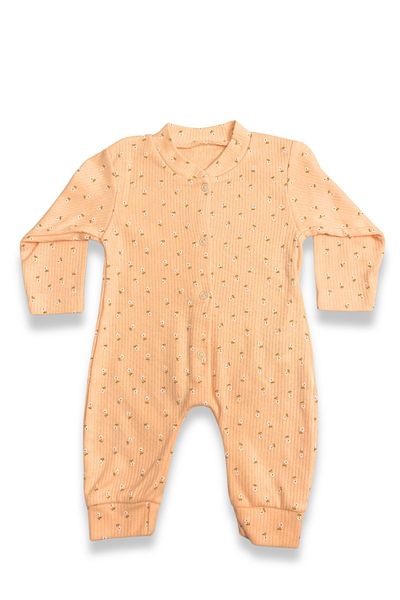 ADABEBEK Floral Patterned 100% Cotton Baby Girl Jumpsuit