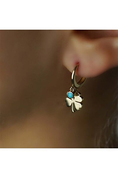 HAMZA YILMAZ MÜCEVHERAT Firuzeli Yonca Küpe