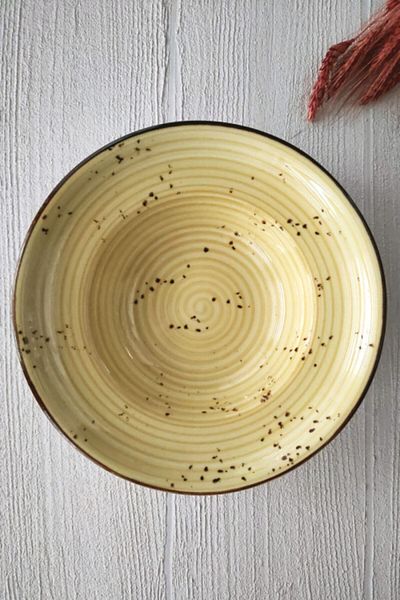MADAM İZMİR Zest 25 Cm Yellow Pasta Plate