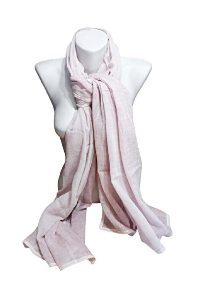 ByEnBi Light Pink Stonewashed Cotton Shawl - Single Size 80x180 cm