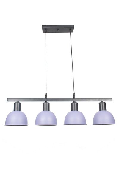 Fer Avize Cute Special Design Cafe Kitchen Dining Table Top Metal Row Lilac Color 4-Piece Chandelier