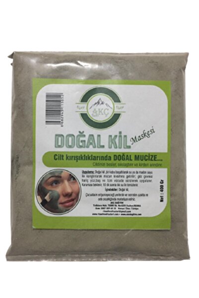 AKÇ Dağıtım Yeşil Kil Doğal Saf Arındırıcı Detoks Yüz Maskesi Toz 400gr