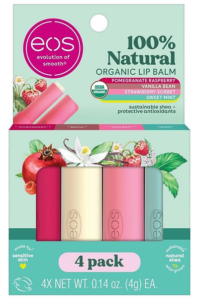 Eos 4 Pieces Lip Balm Lip Balm Assortment Pack