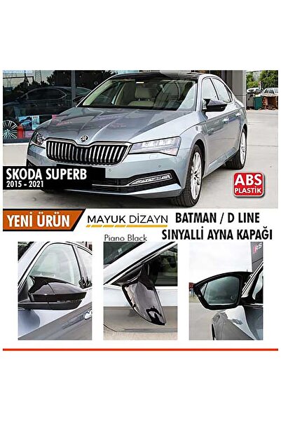 Mayuk Dizayn SKODA SuperB B8 2015-2021 Batman Yarasa Ayna Kapağı --MAYUK DİZA...