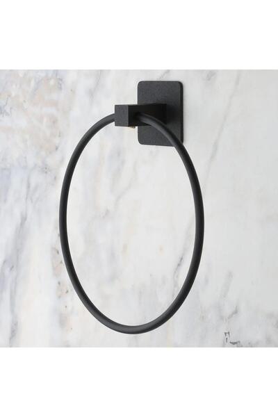 RiverWorld Suport pentru prosoape River World, negru, din inox - Metal, autoa...