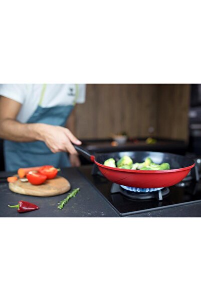 Prima Nova Bordaın Alüminyum Kızartma Tavası 26cm Kırmızı