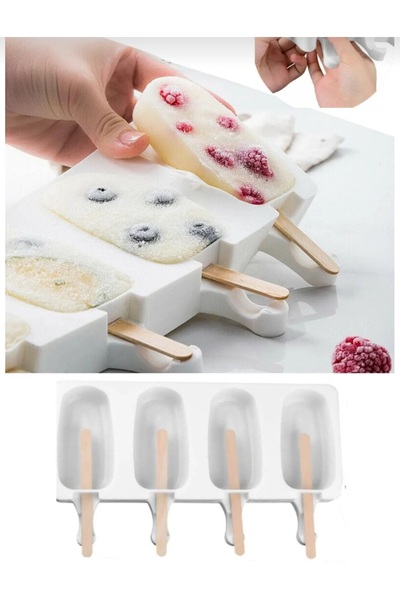 stilsenin34 قالب آيس كريم ماغنوم - 4 قطع قالب آيس كريم ماغنوم سيليكون عملي كب...