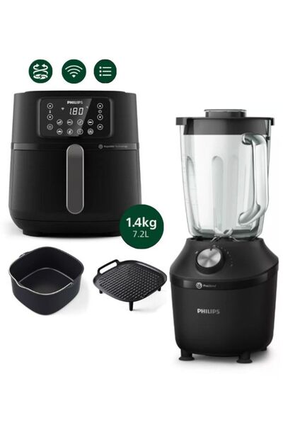 Philips HD9285/96 5000 Serisi XXL Airfryer ve Hr2291/41 3000 Series Blender Seti