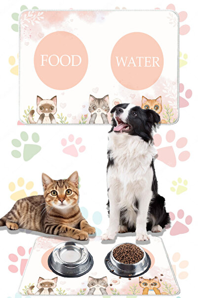 YTR HOME Digital Printed Cat Dog Mat - Food Mat 40x60cm