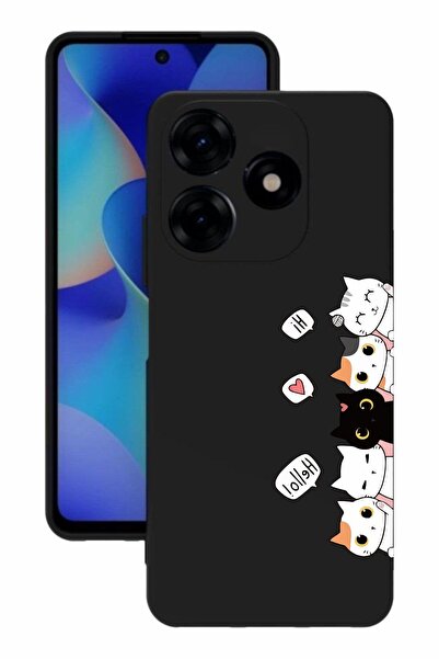 realme C53 Baskılı Ve Kamera Korumalı Siyah Renk A Kalite Silikon Kılıf