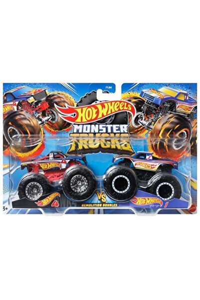 HOT WHEELS Monster Trucks Fyj64 Demolition Doubles İkili Metal Arabalar