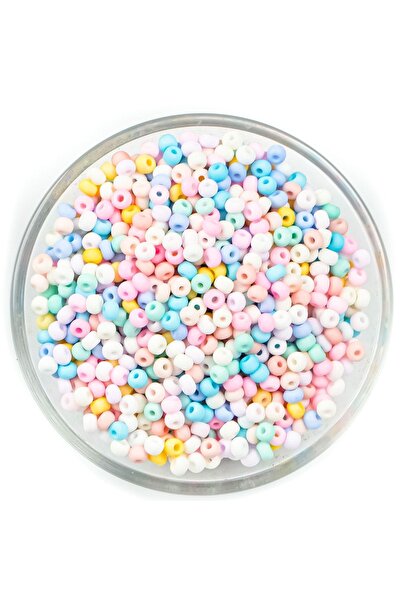 yfhobi 25 Gram - 4 Mm Karışık Pastel Tonlu Soft Renk Düzgün Boyut Kum Boncuk,...