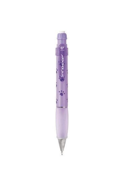 Serve Deep Nature Pattern Versatil 0.7 Pastel Lavender Dog Paw + Tombow 0.7 mm 2b Tip 3 Pieces
