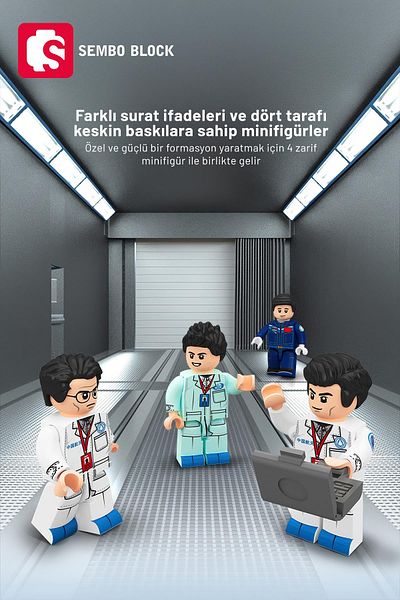 Sembo Block مكعبات بناء Long March 5 Carrier Rocket 1102 قطعة متوافقة مع Lego ( 203365 )