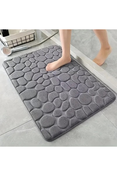 BLUE SİDE Kabartma Desenli Diatom Banyo Paspası Abdest Paspası Kaymaz Tabanlı...