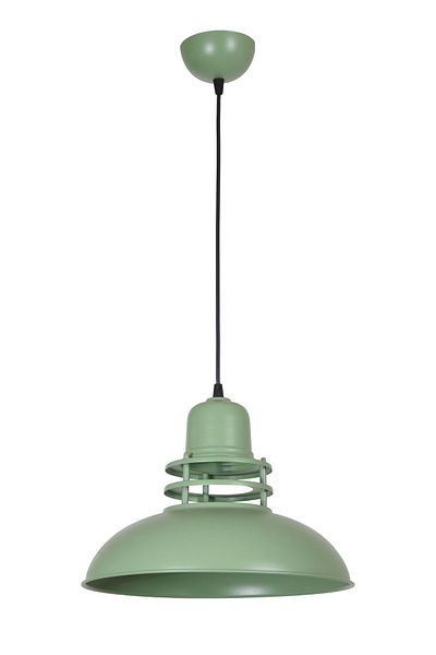 Fer Avize Lantern Green Metal Pendant Lamp - Modern Design, Finish, Cafe Kitchen Single Chandelier