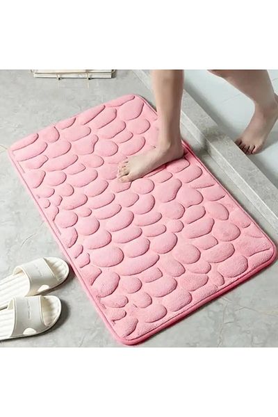 BLUE SİDE Χαλάκι μπάνιου Pinterest Style Diatom - Αντιολισθητικό με ανάγλυφο σχέδιο και πατάκι πλύσης