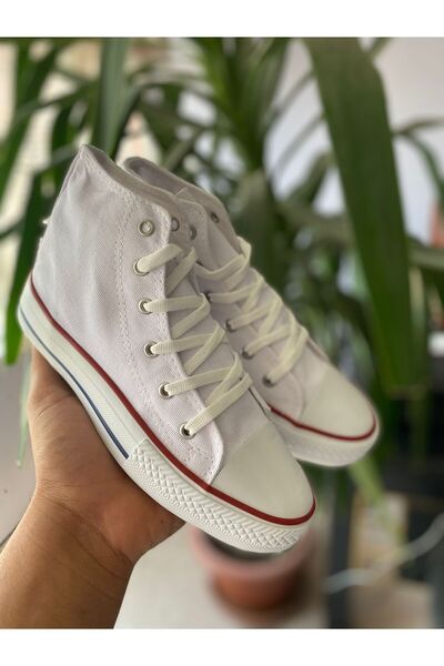 STARYOU STORE WHITE Long Linen High Top Casual CNV Sports Sneaker