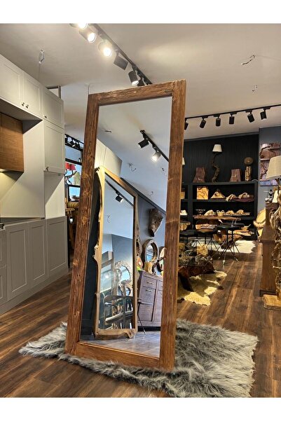 TEKEŞ HOME Heybet Ayaklı Ahşap Boy Aynası