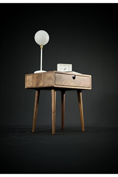 Wildwood atolye İskandinav rustik tek çekmeceli ahşap komodin