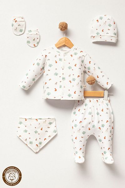 MAHFEL New Year's Themed - Fox Patterned Baby Hospital Exit Set