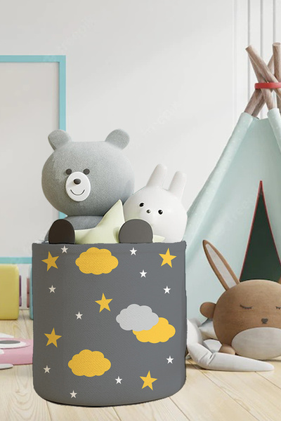 Talia Home Organizator pentru cameră pentru copii și bebeluși cu model de nor...