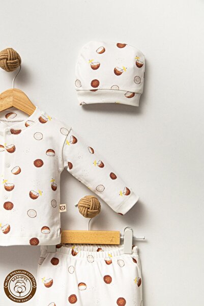 MAHFEL Coconut Themed Tropical 5-Piece Newborn Baby Hospital Discharge Set