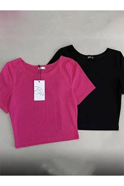 buğlem collection Tricou Crop Camisole cu nervuri - Decolteu, Femei, Pachet 2