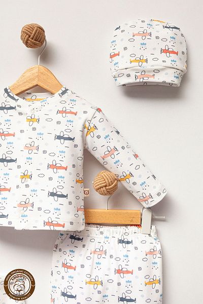 MAHFEL Baby Boy Hospital Exit Set - Airplane Printed