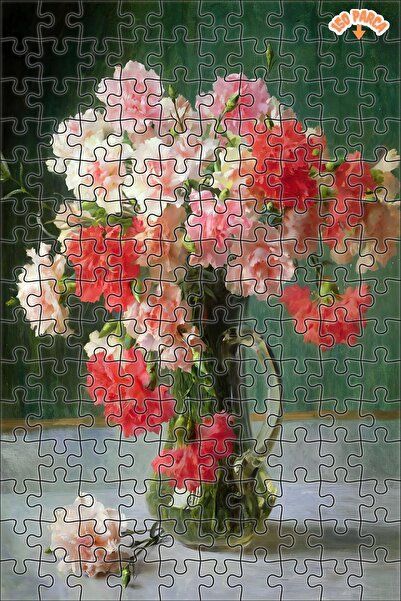 Teona Ahşap Karanfillerin natürmort Dekoratif Çift Katlı Çerçeveli Asılabilir...