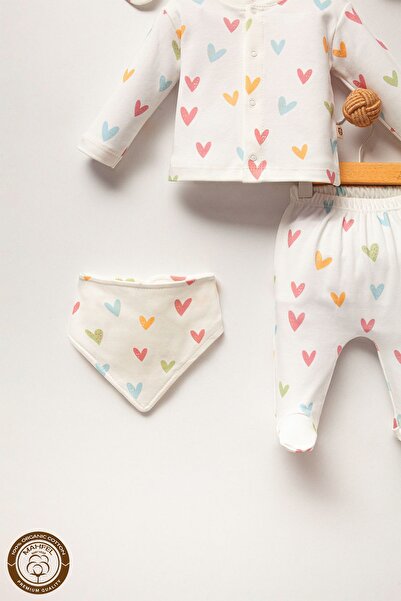 MAHFEL Cute Heart Patterned Baby Hospital Exit Set