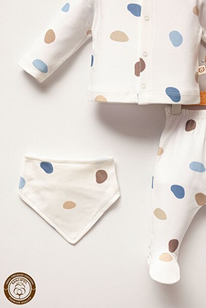 MAHFEL Polka Dot Stylish 5-Piece Newborn Baby Hospital Discharge Set