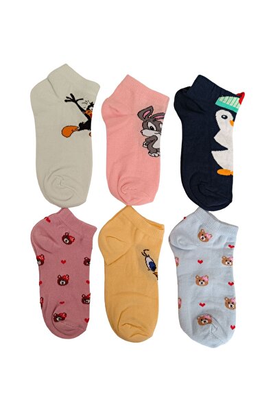 stellare Комплект от 6 цветни дамски чорапи с ботуши и мечета