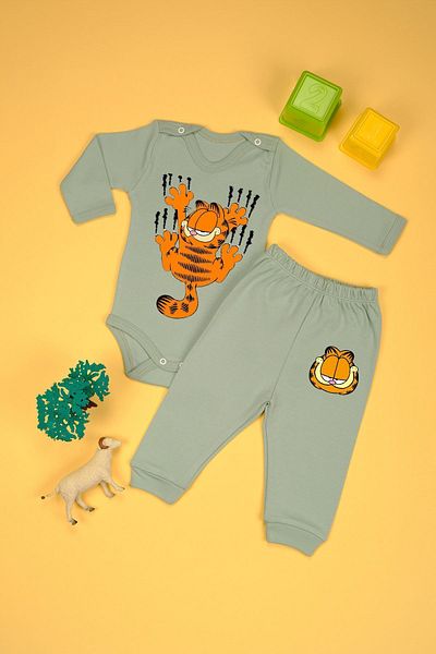 bebetospik Naughty Cat Printed Cotton Soft Suit for Baby Boy and Child