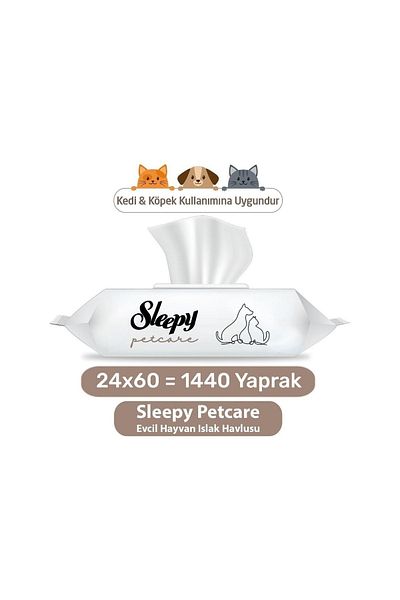 Sleepy Petcare - Pet Wet Towel 24x60, 1440 Sheets