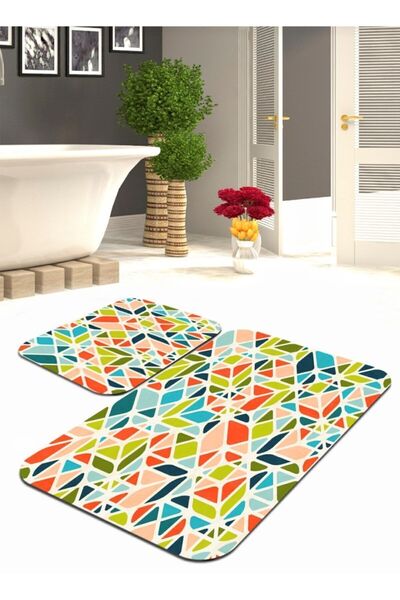 Ardizayn سجادة منسوجة ملونة غير قابلة للانزلاق