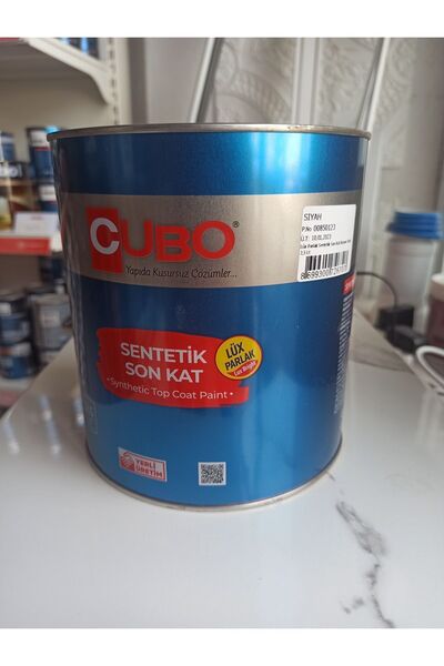 CUBO Metal boyası parlak ve SİYAH RENK.!