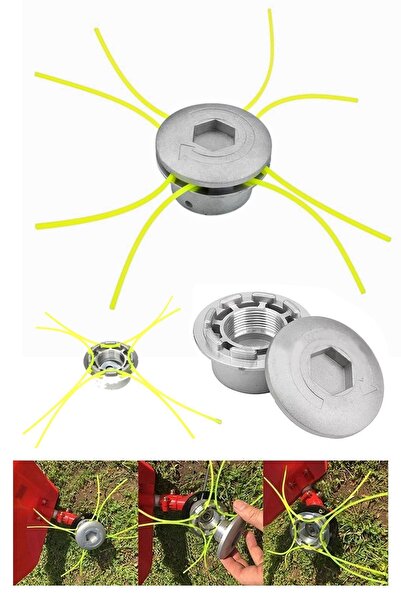 Craftex Çok Fonksiyonlu Motorlu Tırpan Ot Çim Biçme Universal Metal Misinalı Başlık Yatay Çim Kesme Aparatı