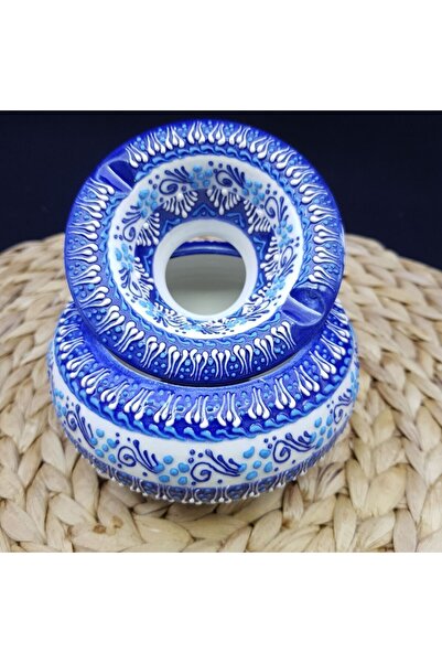 sharpart sharp&art Detaylı El İşlemeli Dekoratif Seramik Sigara Küllüğü - El Yapımı Seramik Küllük