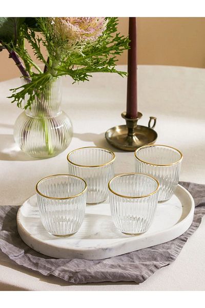 LC Waikiki Patterned Glass Glass Set of 4 280 Ml