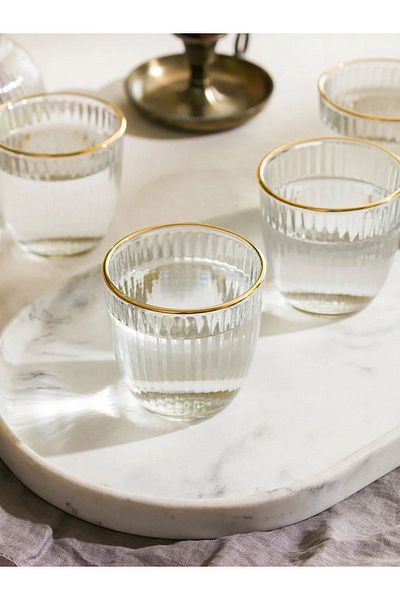 LC Waikiki Patterned Glass Glass Set of 4 280 Ml