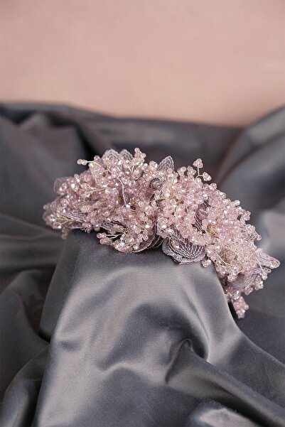 Bride Aksesuar Dünyası Coroana de mireasă cu motive florale din țesătură Cape...