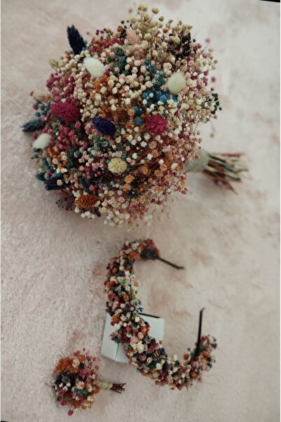 Masal Tasarım Rengarenk cipso çiçek taç