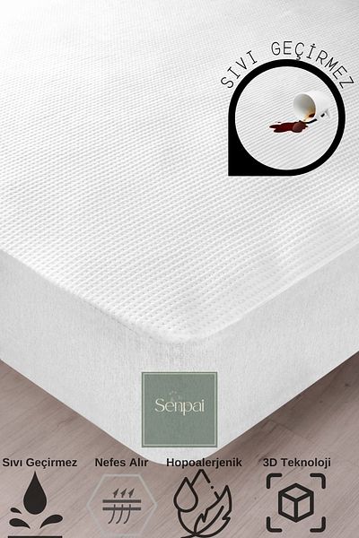 Senpai 3D Cut 100% Liquid Waterproof Children's Mattresses - Single/Double, Quiet, Full Edge Mattress Protector