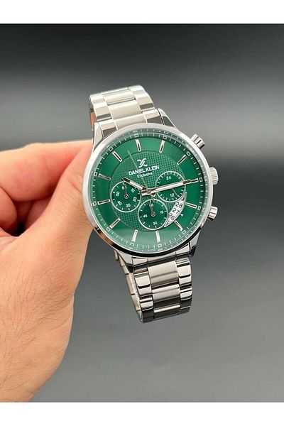 Daniel Klein Exclusive Silver Men's Wristwatch 3 Atm Waterproof Functions Active